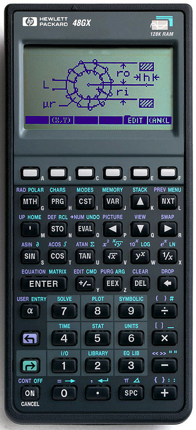 HP-48 Graphing Calculator.  Price of HP-48G+: $80.