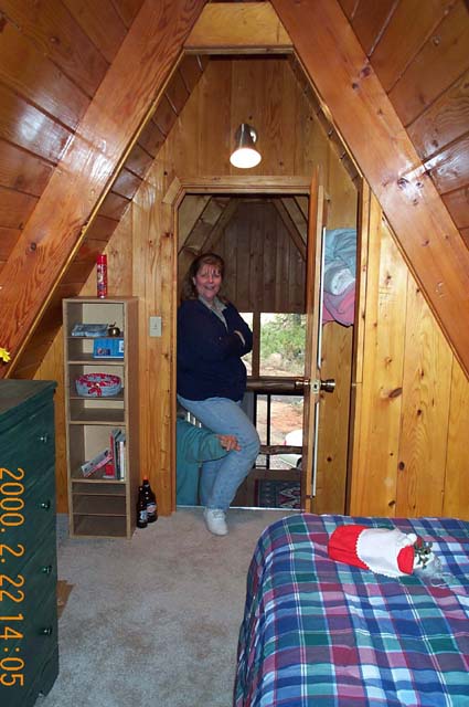 The upstairs of the Tassinari cabin.