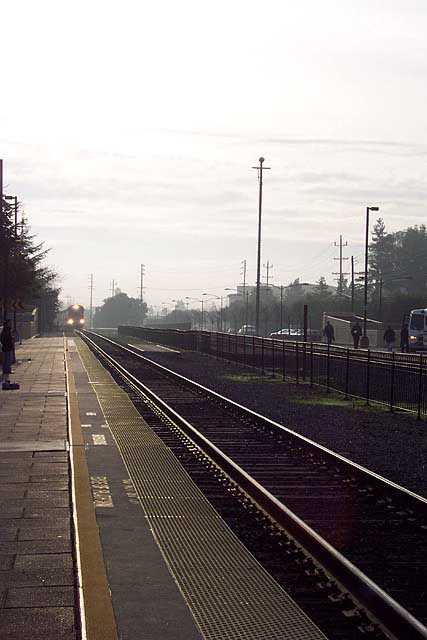 Approaching train