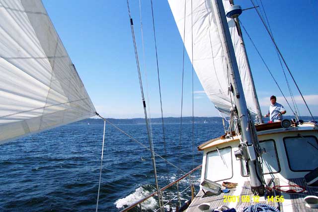 Mike was happy to finally sail!