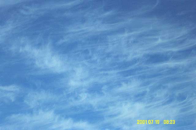 Blue sky with cirrus clouds