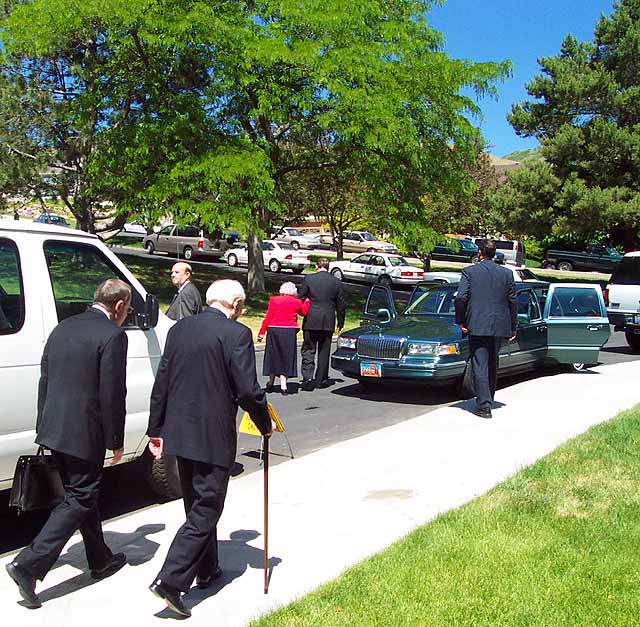 We saw President Hinckley again later at the Brigham Young 200th birthday celebration.  He is over 90 years old: how does he do it all?